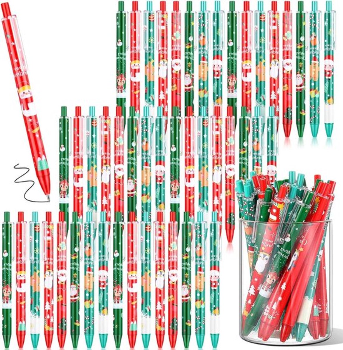 Kerstballen set voor kantoor - zachte, hoogwaarde zwart inkt