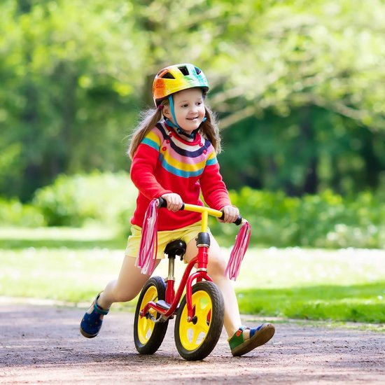 2 Stuks - Stuurslingers - Stuurversiering Fiets - 25cm - Handvatstreamers - Fiets Versiering Kinderen - Kinderfiets versiering - Stuurversiering Slingers - Handvat Streamers - Polyester - Prinsessen Franjes - Stuurversiering Meisje - Roze — afbeelding 3