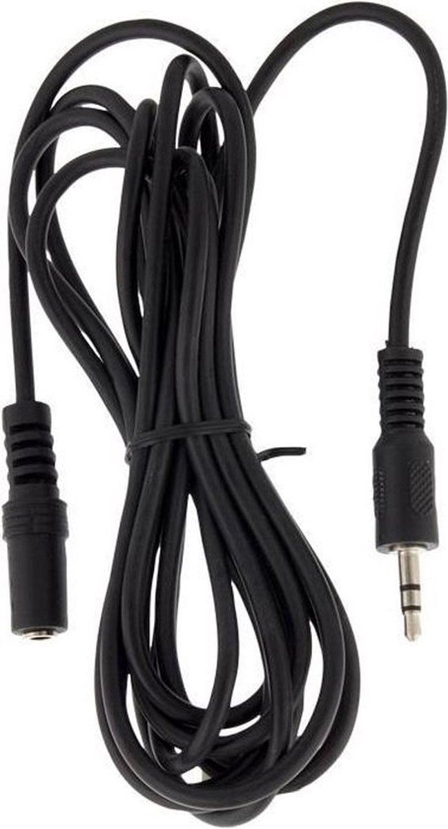 Q-Link verlengkabel 3.5 mm jack male/female - 2,5 meter - zwart - AUX verlengkabel