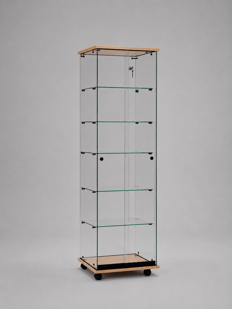 Volglas vitrine Elegance 5 zonder verlichting - beuken