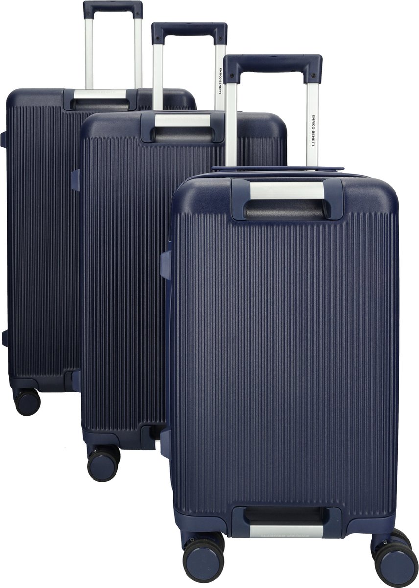 Enrico Benetti Seattle ABS Kofferset 3-delig - Navy Blauw