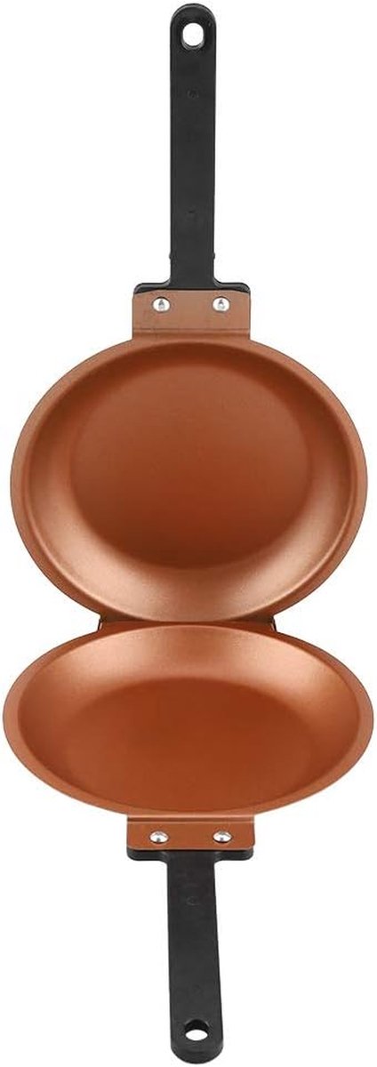 Dubbelzijdige Koekenpan - Flip Pan - Pannenkoeken Bakken - Niet-stokoppervlak - 19 cm Diameter - Goud