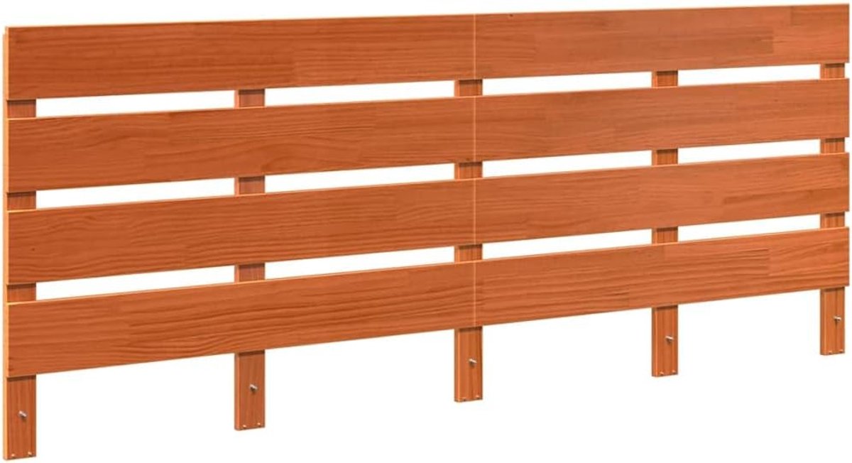Hoofdbord Grenenhout - Bedkopstuk Hout - Slaapkamer Decoratie - Massief Houtstructuur - 200x80 cm - Wasbruin