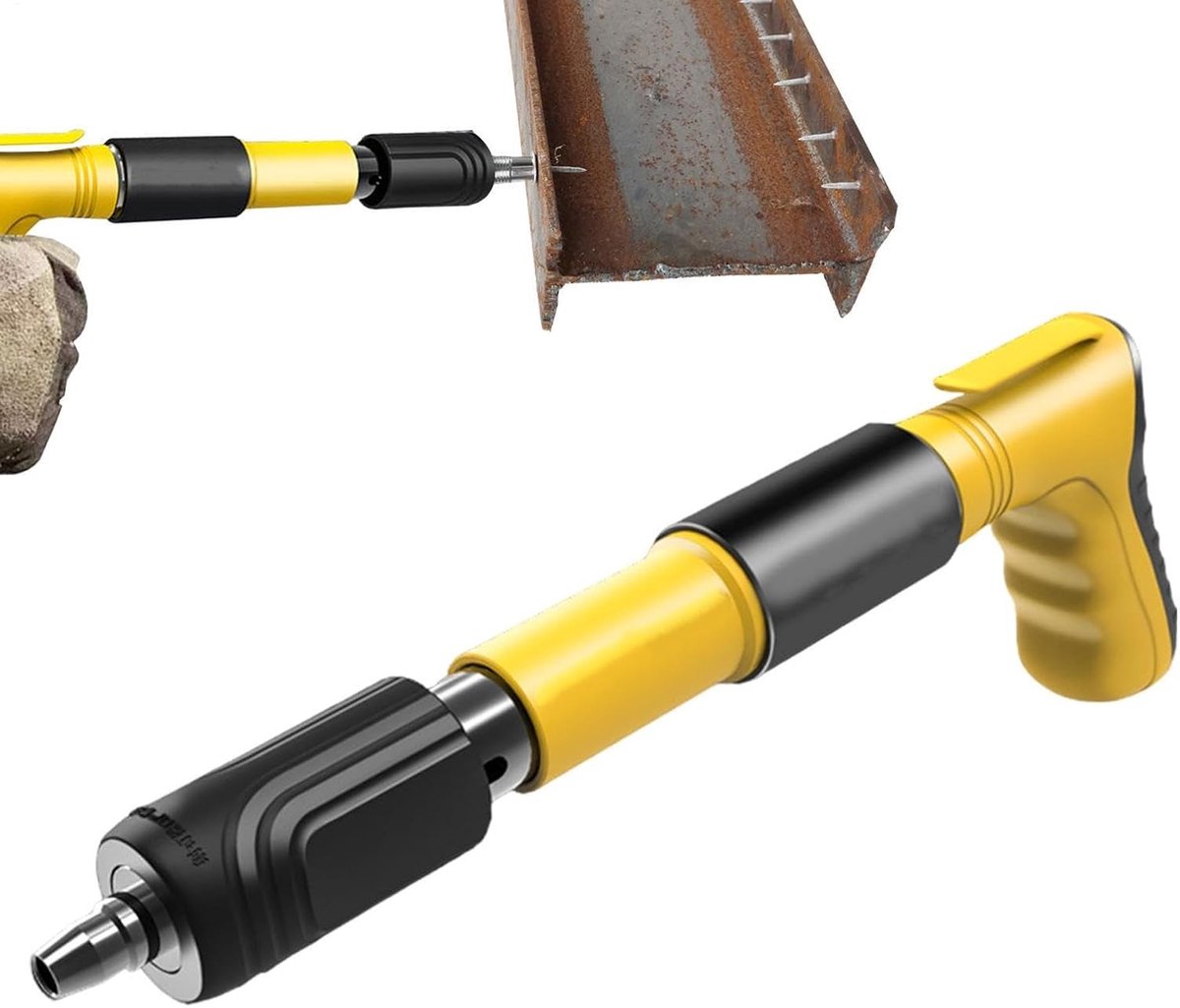 Handmatige spijkermachine - Betonspijker machine - Leiding installeren - Geluidsarm ontwerp - Compact formaat - Grijs