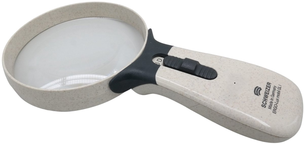 Schweizer Ergo-Lux Mobil Greenline - Handloep - 2,5x vergroting (6D) - LED - Oplaadbaar - USB-C - 6500K