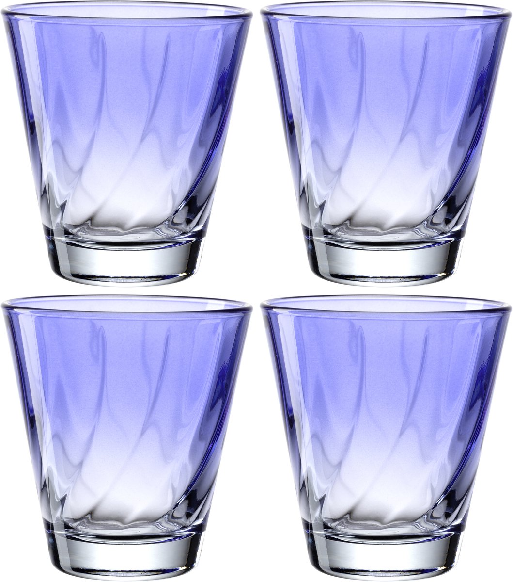 Leonardo TWIST Drinkglas 215ml blauw - set/4