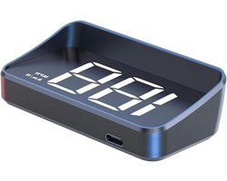 Auto Head-Up Display - HUD Snelheidsmeter - Veilig Rijden - GPS Snelheidsmeting - 10x10x10 cm - Wit