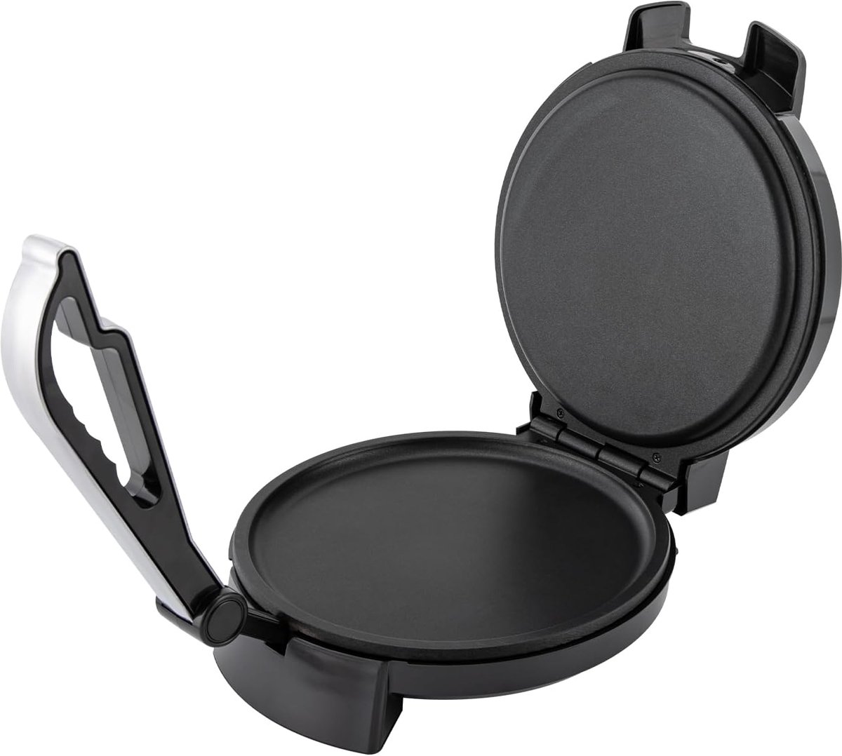 Elektrische Roti Maker - Tortilla Pers - Snelle Maaltijden Maken - Dubbelzijdig Verwarmen - 26 cm - Zilver