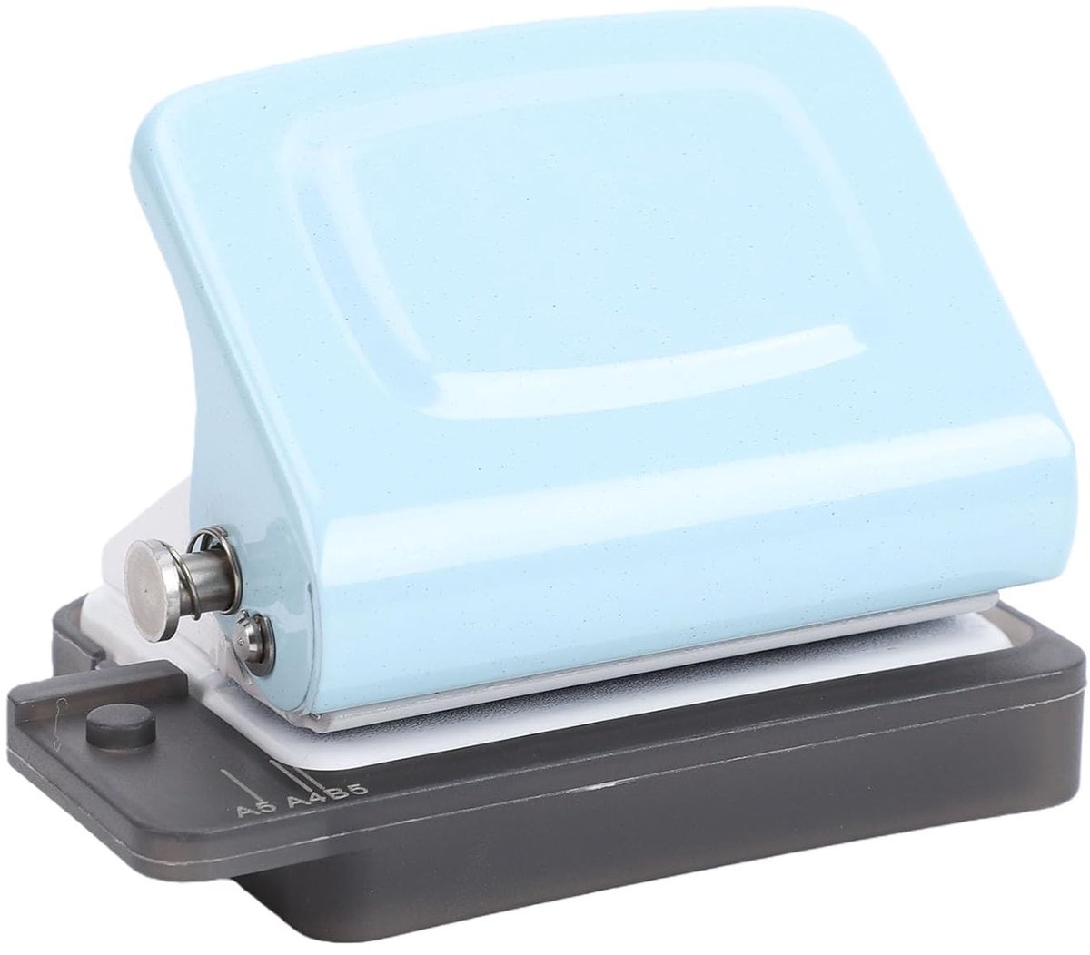 6-gaats perforator - Papierpons planner - Losbladig maken - Met positioneringslinialen - 8 vellen capaciteit - Blauw