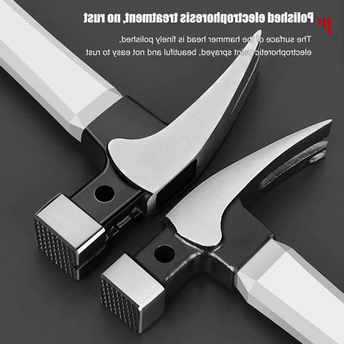 Automatic steel frame hamer met rip claw en magnetisch aanhangsel