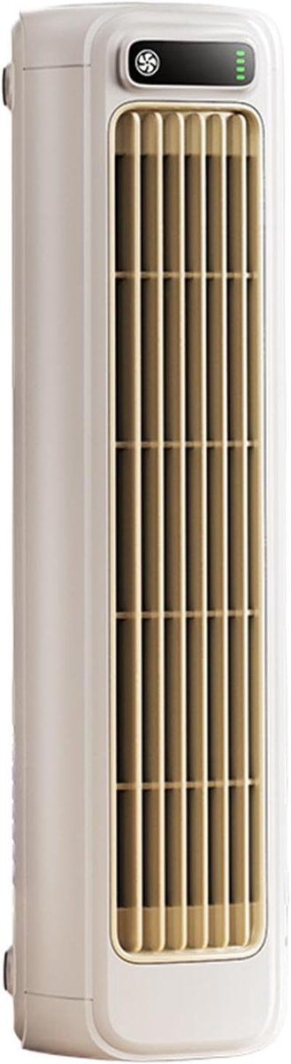 Stille staande ventilator - Torenventilator krachtig - Kamertemperatuur verlagen - Bladloze structuur veilig - 312 cm hoog - Beige