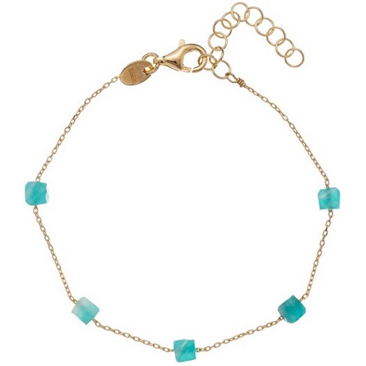 ALISIA AL2534.01.011 GOLD-PLATED ARMBAND MET AMAZONIET 1 STUK