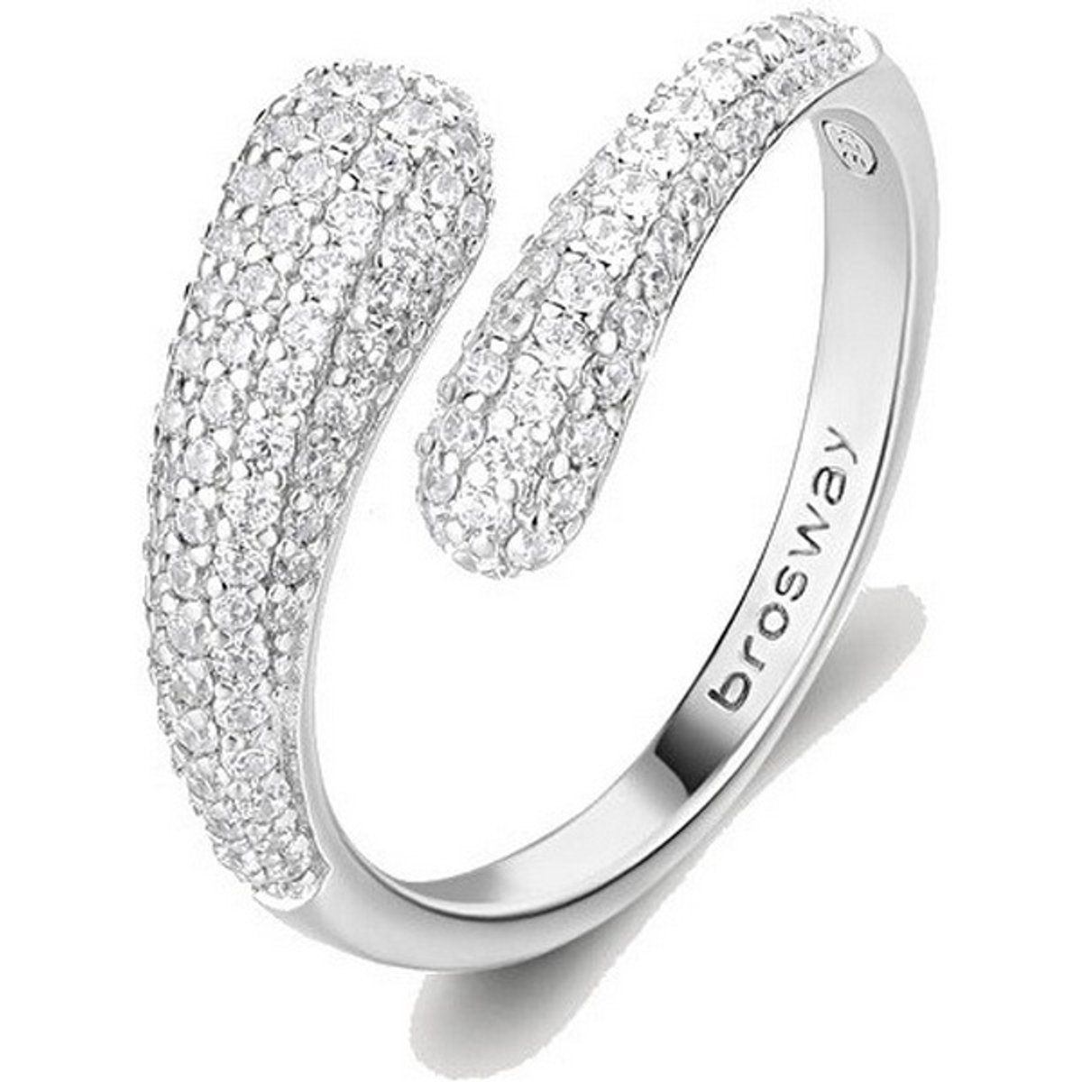 BROSWAY FANCY FIW128 - 54 MM - ZILVEREN RING MET ZIRKONIA'S 1 STUK