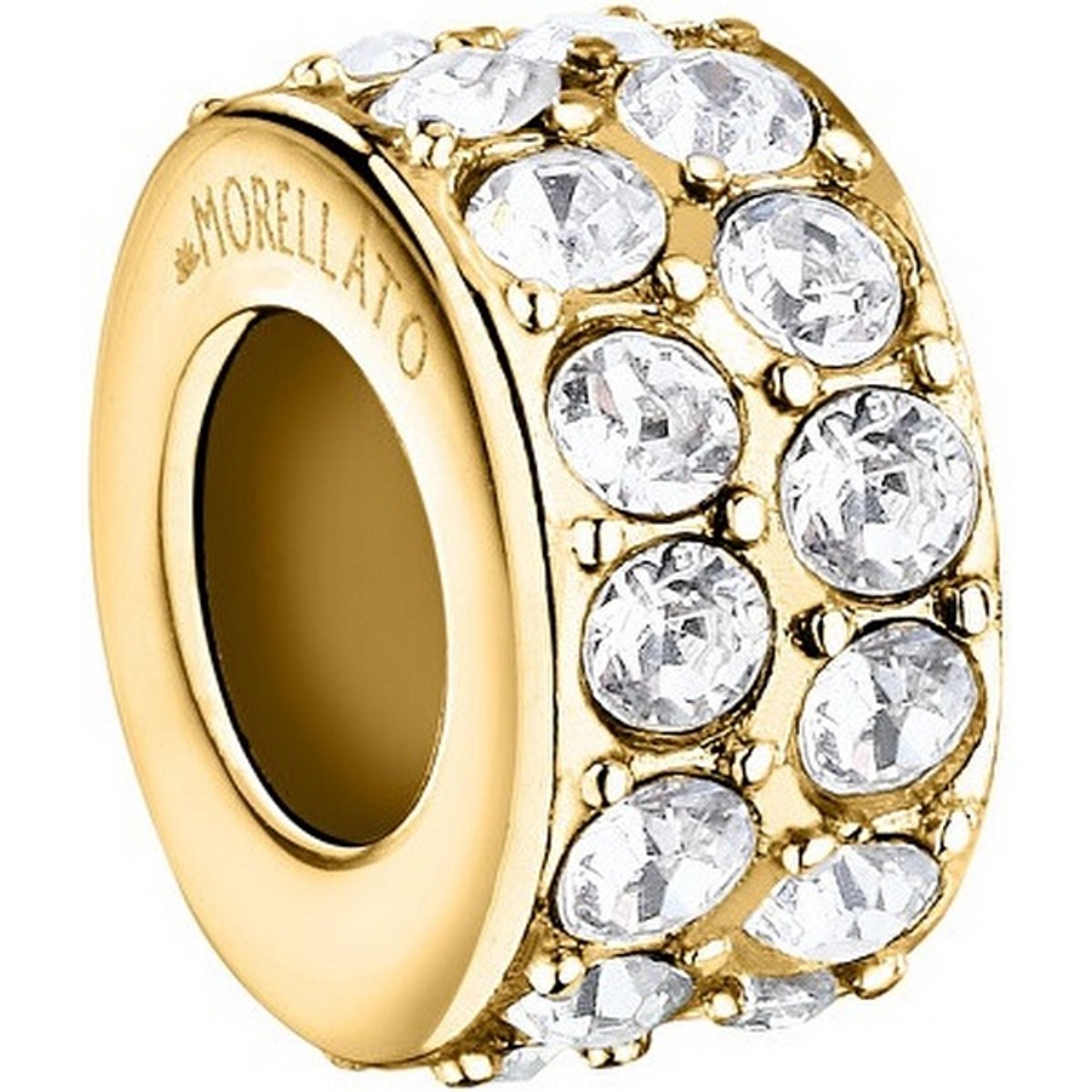 MORELLATO DROPS SCZ1384 GOLD-PLATED BEDEL MET KRISTALLEN 1 STUK