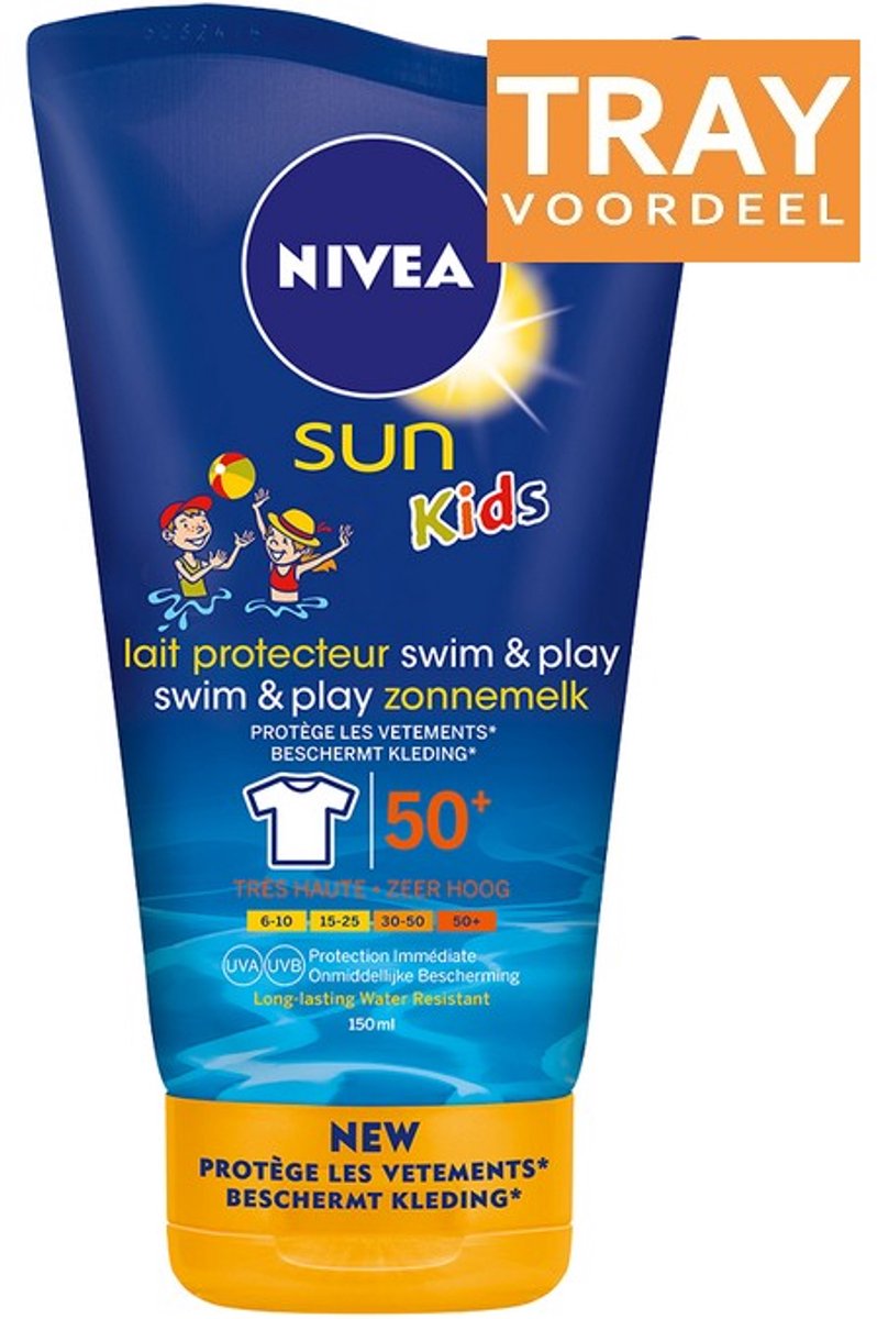 NIVEA SUN KIDS SWIM & PLAY ZONNEMELK 50+ 12 X 150 ML