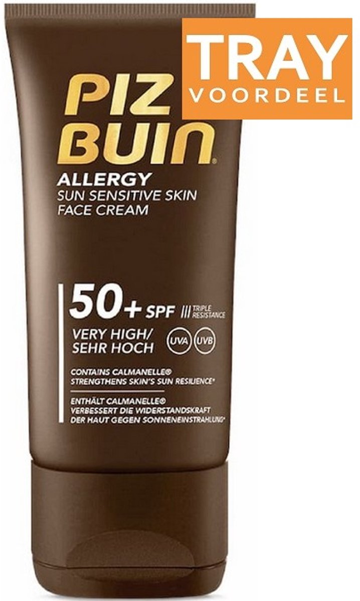 PIZ BUIN ALLERGY SPF 50+ VERY HIGH FACE CREAM ZONNEBRANDCREME 6 X 50 ML