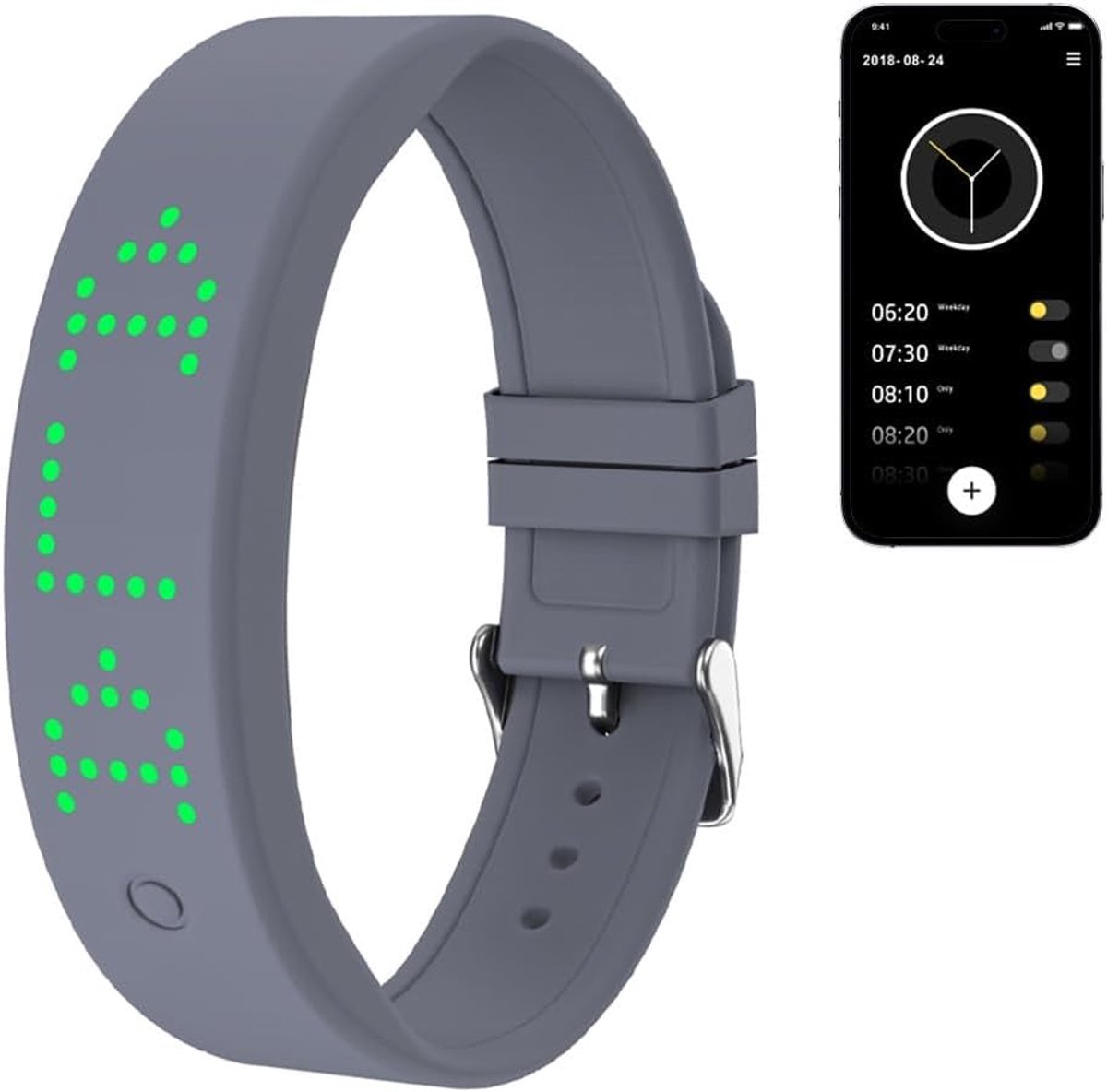 Thijox - Trillingswekker Armband met Trilalarm, Drink- en Medicijnherinnering, Stil en Discreet, Voor Kinderen en Volwassenen, Perfect voor Thuis en O
