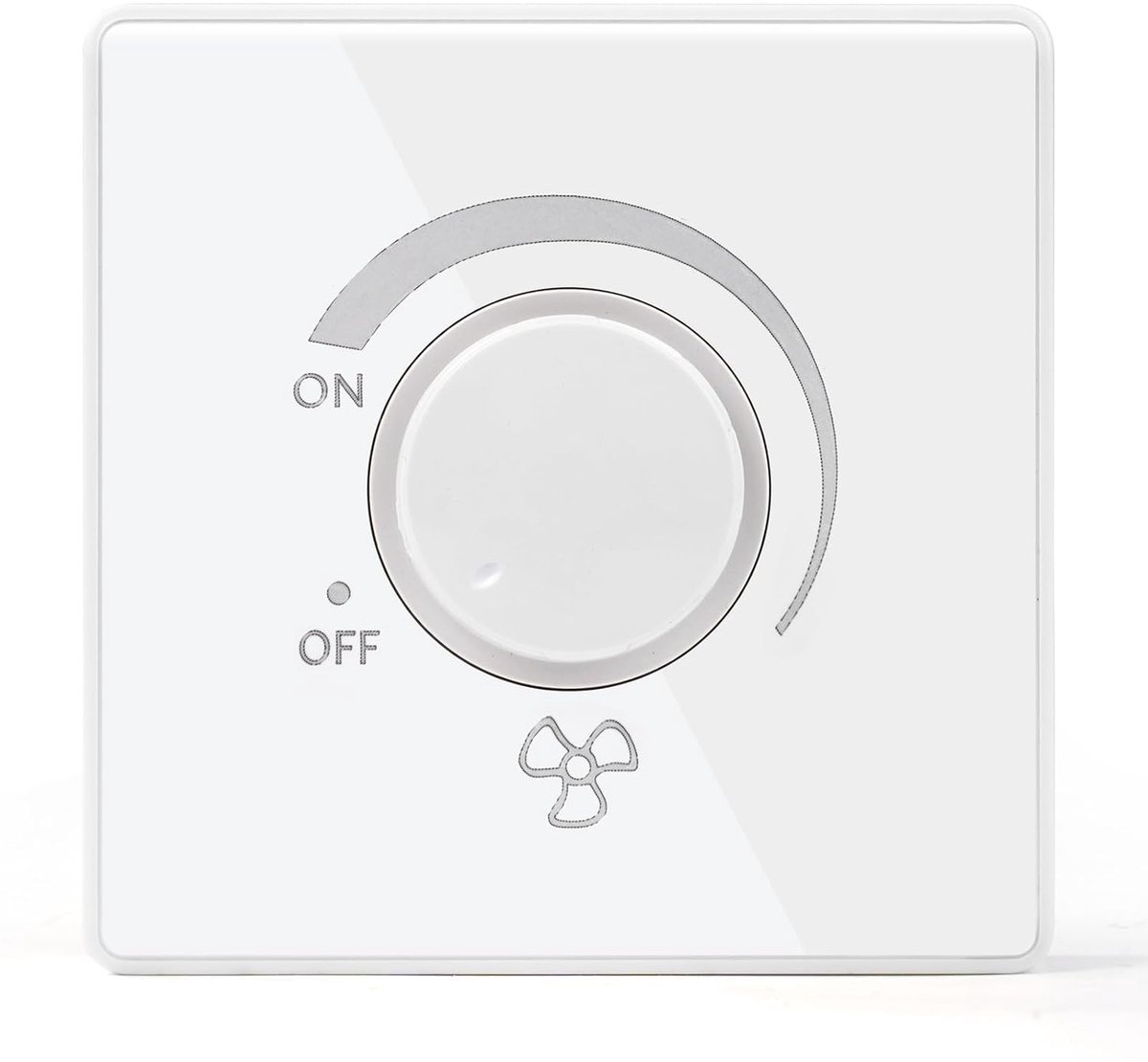 DEWIN Ceiling Fan Stepless Speed Controller, Dimmer 86 Type Surface Mounted Fan Speed Switch Controller Wall Switch - ShopVlot