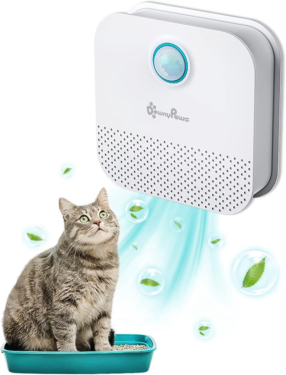 Thijox - Oplaadbare Kattenbakvulling Deodorisator 4000 mAh, Verwijdert Geuren tot 99%, Ideaal voor Katten en Puppy’s, Geen Verbruiksartikelen, Batteri