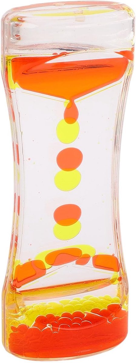 Kleurige zandloper met bewegende bellen, ontspannend sensorisch speelgoed voor stressverlichting, ADHD en autisme, geschikt voor kinderen en volwassenen