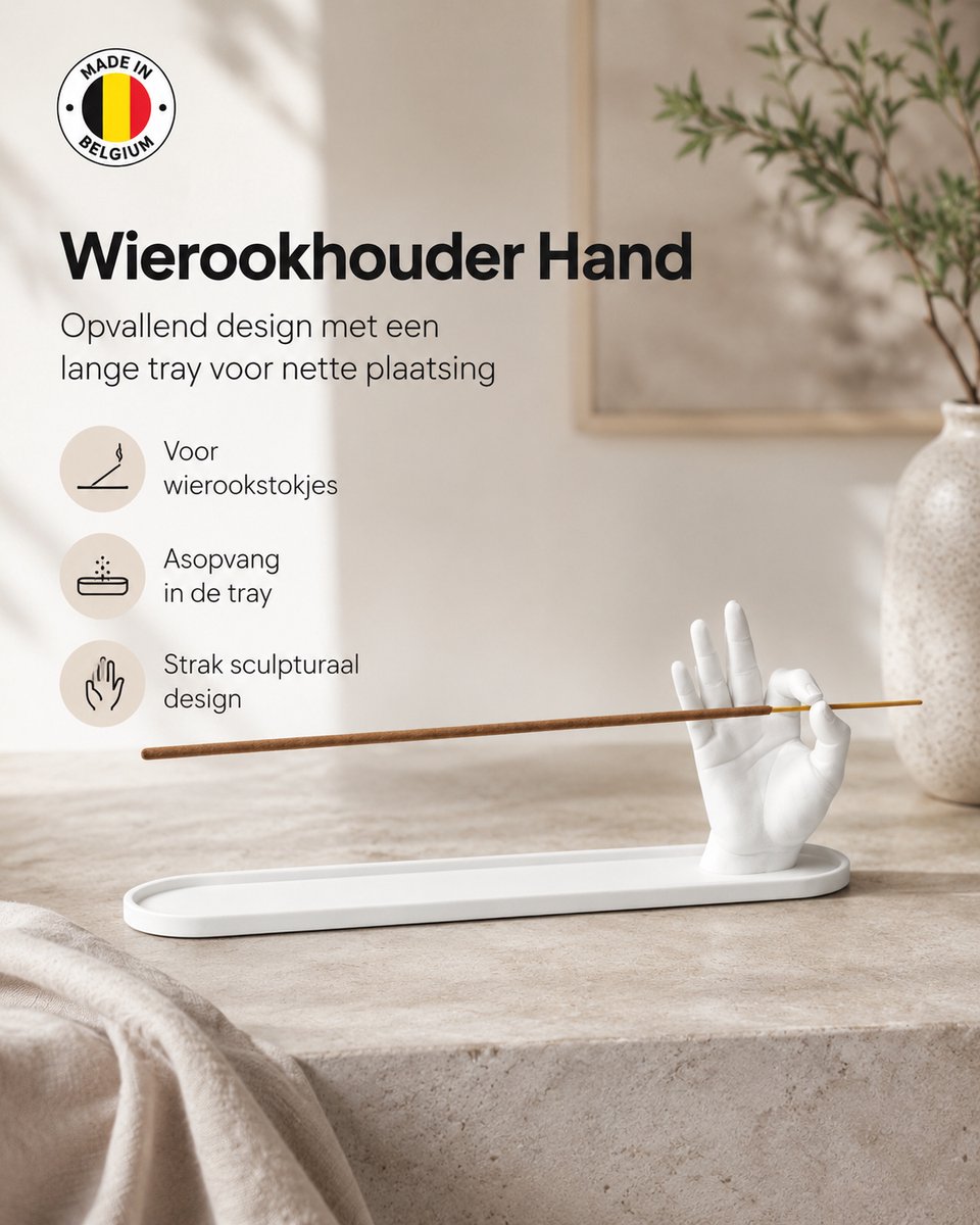 Skushy Wierookhouder Hand Figuur - Accessoire - Organizer - Praktisch - Decoratief