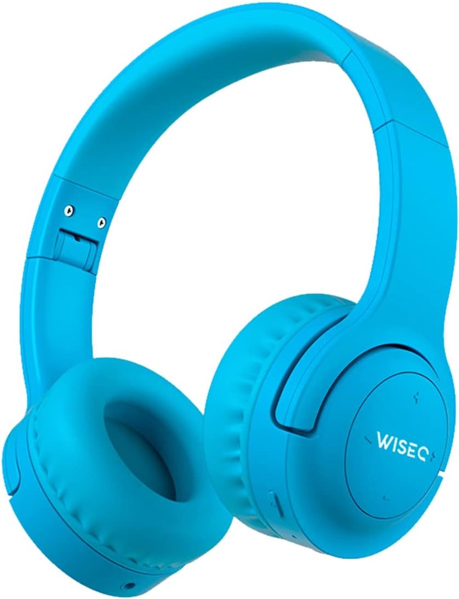SnelShoppen - Draadloze Kinder Koptelefoon - Hero Hoofdtelefoon - Volume Safe - Bluetooth 5.1 - 36 Uur Batterij - Flexibel - Blauw - Voor Kinderen