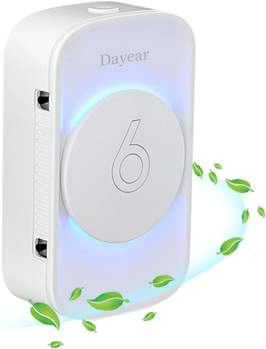 Thijox - Mini Air Purifier Luchtreiniger voor Slaapkamer - Plug-in Negatieve Ionen Luchtreiniger - 3 LED Verlichtingsmodi - Geschikt voor Toiletten, W