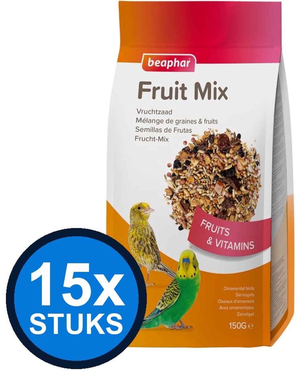 15x Beaphar - vruchtzaad 150gr - Vogelvoer - 150 g