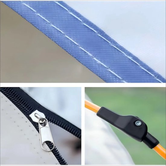 Woongenotonline - Buiten Automatische Snel openende Tent Regenbestendige Sunshine-Proof Tent -Vissen Strand Zonneschijn - Schuilplaats Twee Deuren En Twee Ramen= festivaltent van Woongenotonline — afbeelding 2