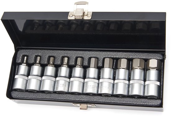ensemble de douilles à six pans creux, 1/2 pouce, 10 pièces