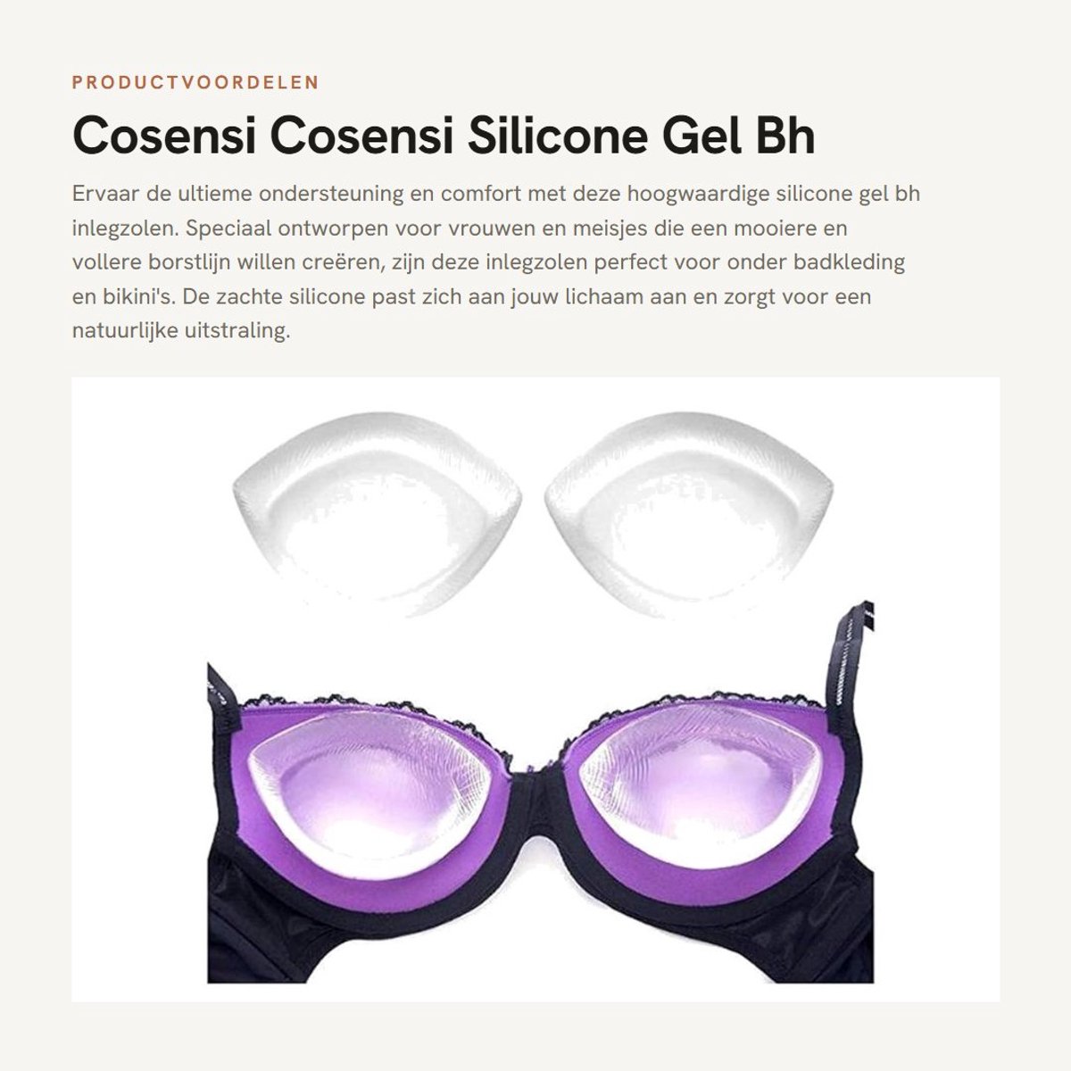 Dailygoods- Borstpadding Siliconen Gel - Verwijderbaar - Push Up - Borstvormende Pads - A-D Cup - Geschikt voor Badkleding - Borstvormers