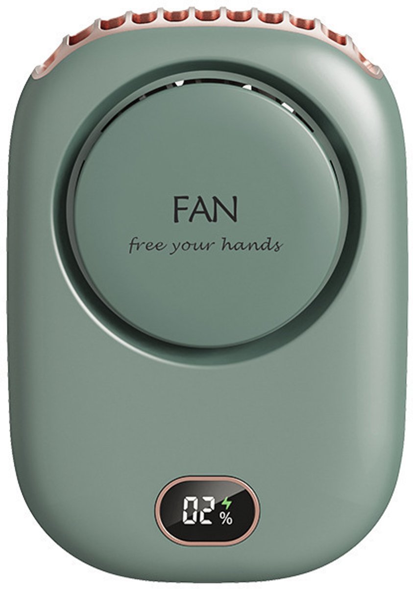 Handventilator - Mini- & Handventilatoren - Nek Ventilator - met 3 snelheden -groente