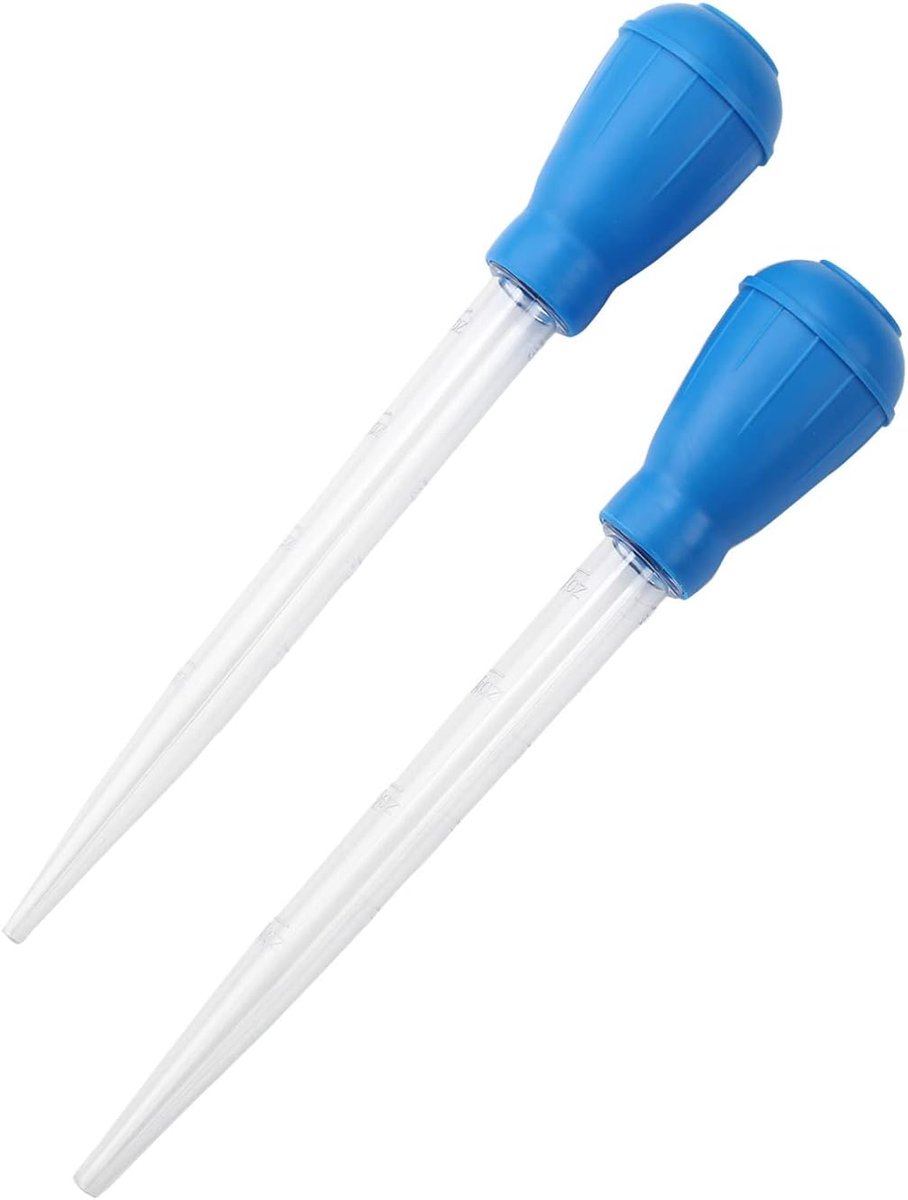 Thijox - Aquarium Waterwisselaar 2Pcs 30ml Druppelaar - Kunststof Pipet voor Fish Tank Reiniging, Ideaal voor Voeden van Pekelgarnalen en Rode Wormen,