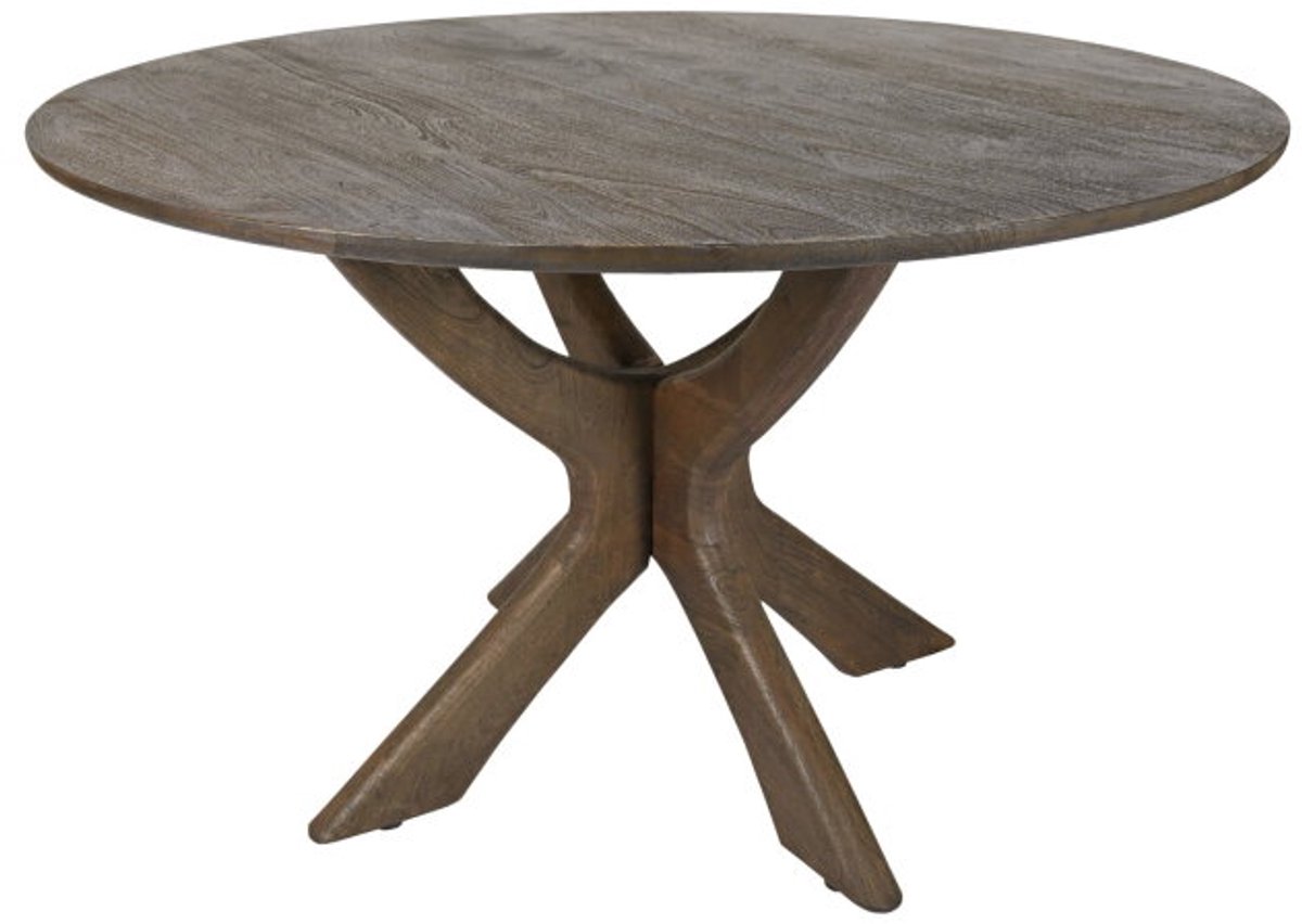 Brix Montreaux eettafel Rond walnoot bruin 130 cm - Japandi