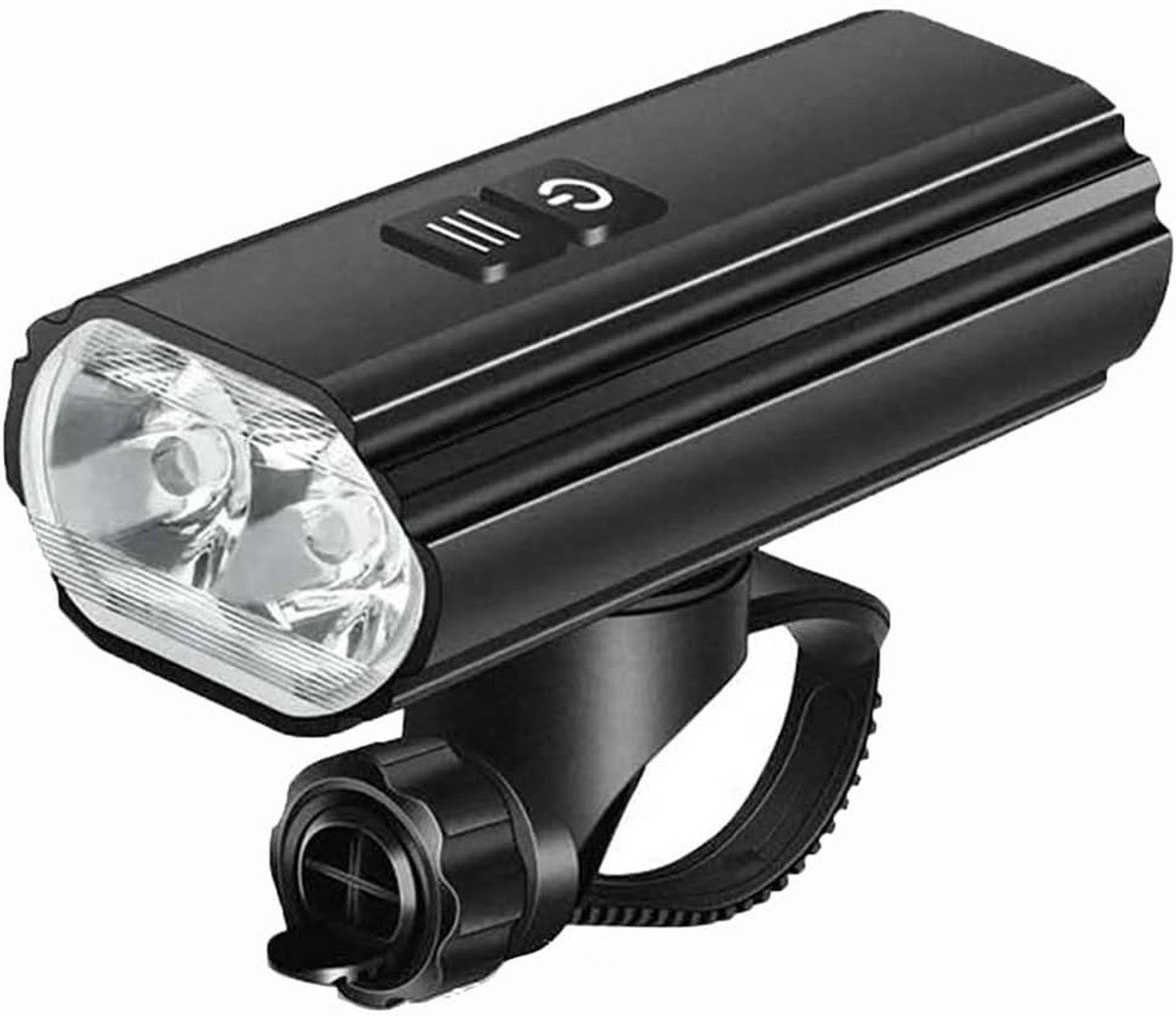 Thijox - Fietslamp LED Oplaadbaar - 1800 Lumen Waterdicht IPX-6 - 30 Uur Gebruiksduur - Fietsverlichting voor Veilig Fietsen in het Donker