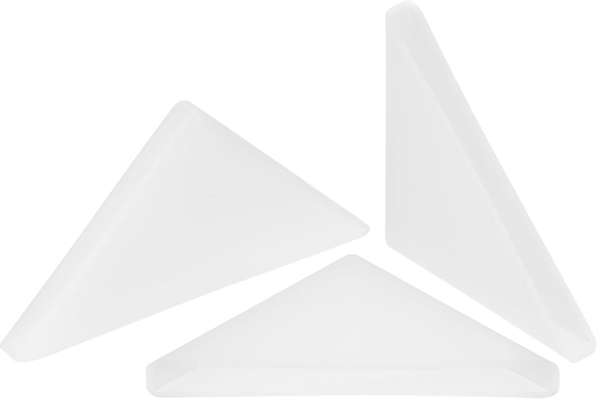 Thijox - 20 stuks Hoekbeschermers Kunststof 3 x 50 mm, Kussens voor Hoekbescherming van Glas, Spiegels, Tegels, Wit, Slijtvast en Antislip voor Veilig