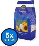5x Deli Nature - Premium zonnepitten wit 2kg - Vogelvoer - 2 kg