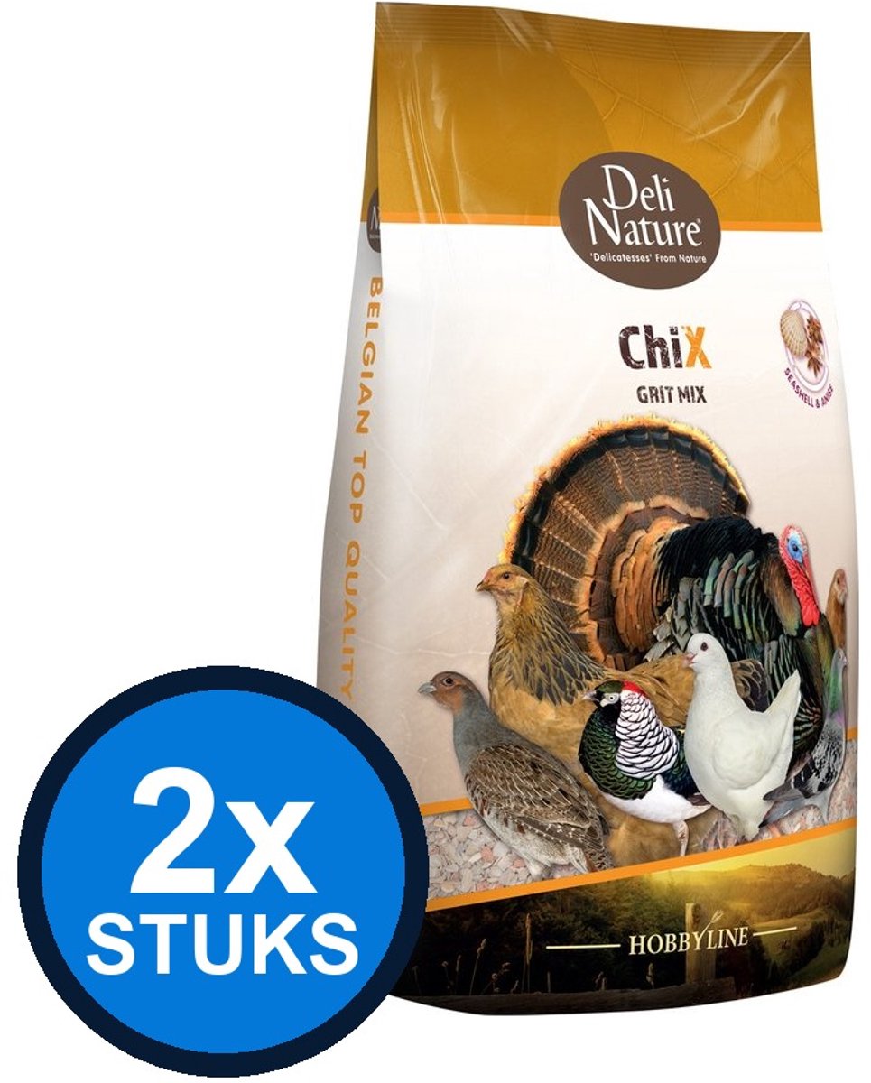 2x Deli Nature - ChiX grit mix 3kg - Kippenvoer - 3 kg