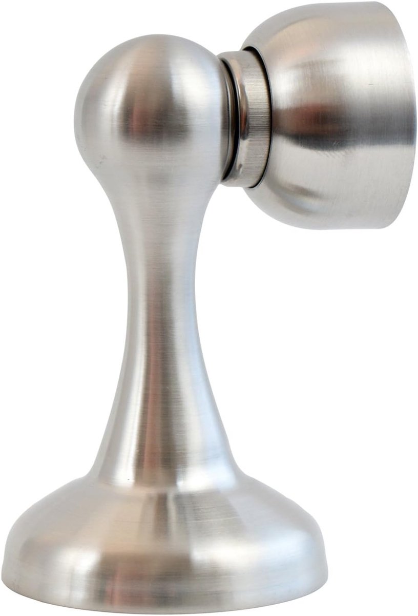 Thijox - Magnetische Deurstopper Roestvrijstaal - Deurhouder met Bevestigingsmateriaal voor Vloer of Wand - 4,9x5,8x8,3cm - Ideaal voor Thuis, Kantoor