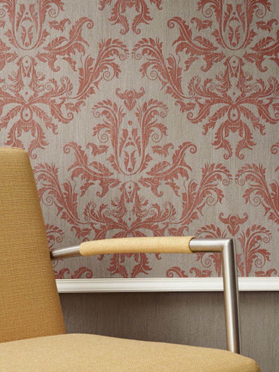 KLASSIEK BAROK BEHANG VINTAGE BRUIN ORANJE TAUPE TERRA HERITAGE 533-01