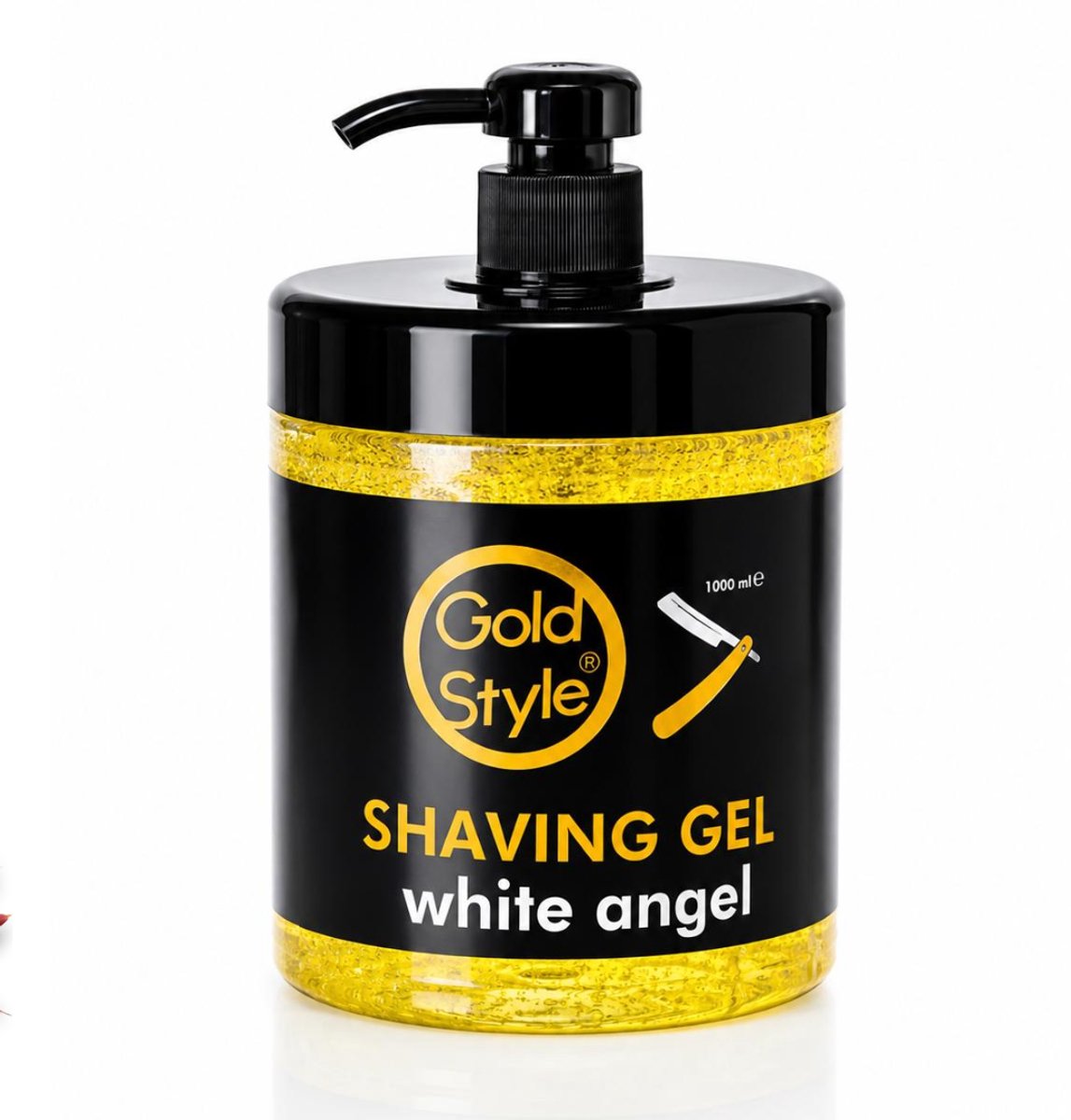 Gold Style Shaving Gel White Angel 1000 ml – Transparante Scheergel Mannen – Professionele Barber Scheergel – Voorkomt Scheerirritatie – Glad Scheerresultaat