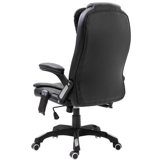 Luxe Bureaustoel met MASSAGE functie Kunstleer Zwart - Bureau stoel -  Burostoel -... | bol.com