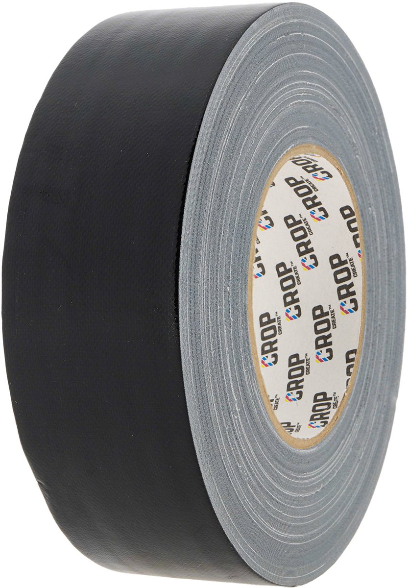 CROP Duct Tape Zwart 50mm - per rol