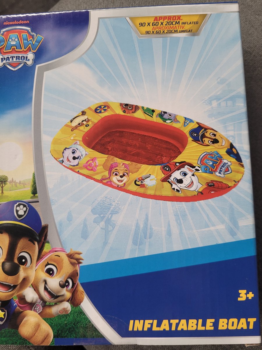 Roeibootje kinderen- Paw patrol vanaf 3 jaar 90x60x20 cm roeiboot boot