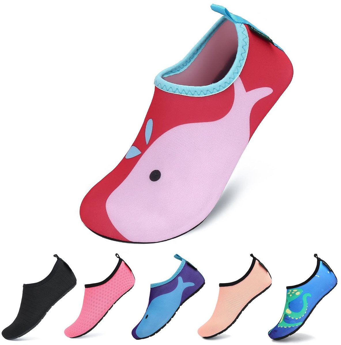 SnelShoppen - Kinderbadslippers Sneldrogende Amfibische Waterschoenen Antislip Zwemschoenen Sportieve Strandschoenen Rood 28/29 EU - Ideaal voor Stran