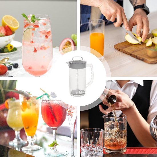 Sapcentrifuge Mengkan - Drankdispenser Kan - Dranken Mengen - Lekvrij Deksel - 2000 ml - Veelkleurig — afbeelding 5