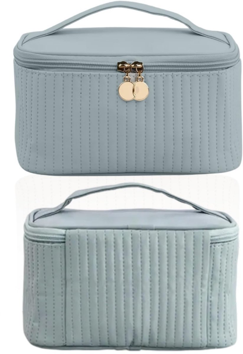 Dailygoods - Draagbare Make-up Tas voor Vrouwen - Waterdichte PU Leren Toilettas