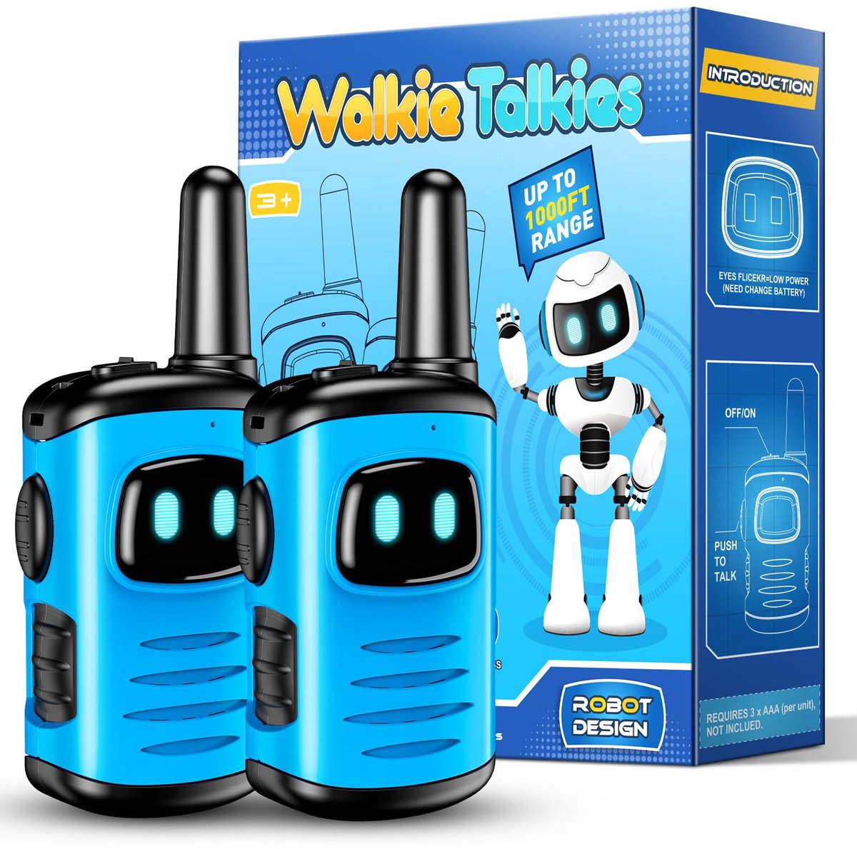 Dailygoods- Walkie Talkie voor Kinderen - Oplaadbaar - Buitenspeelgoed - Cadeau voor Jongens - 3-8 Jaar - Kinderspeelgoed - Communicatie Speelgoed