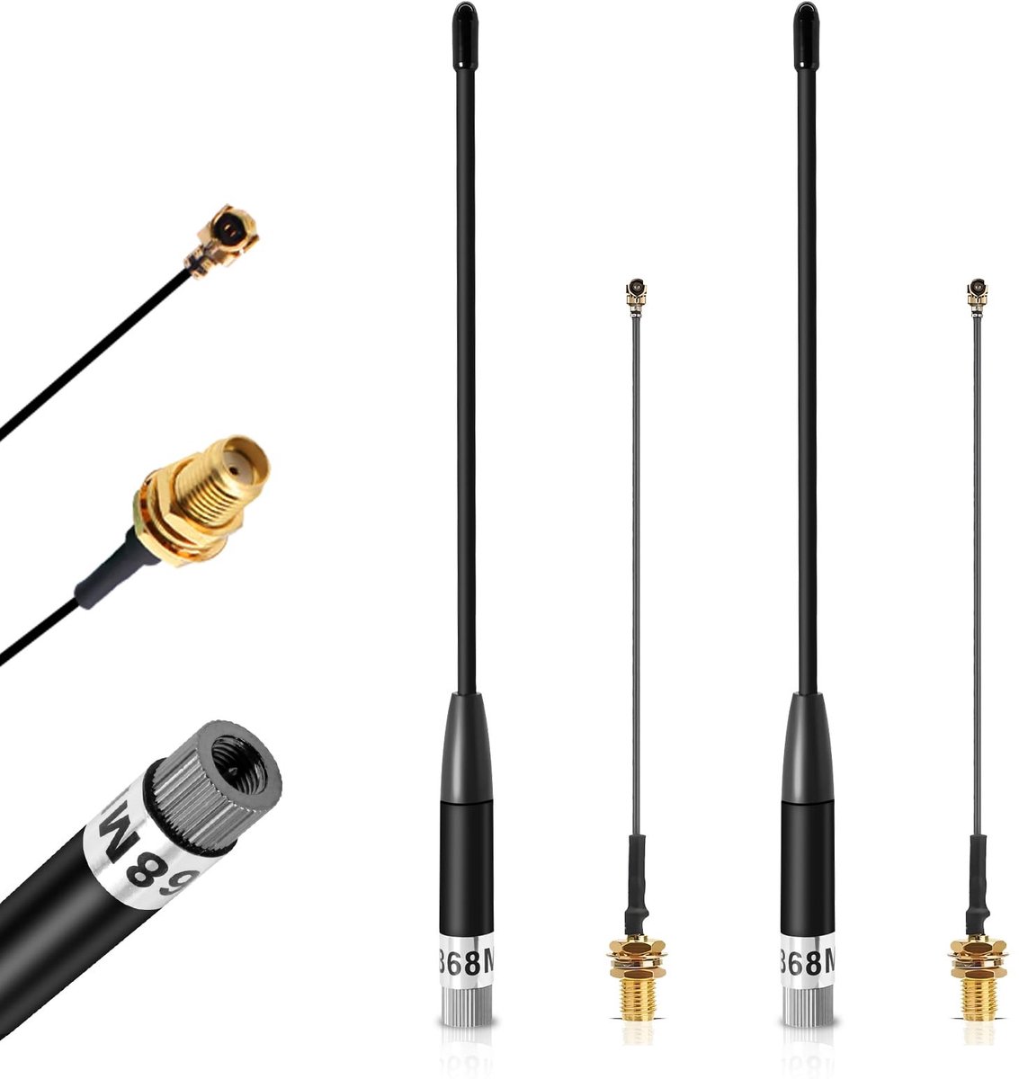 Dailygoods- Antenne 868 MHz 10dBi Gain - Omni Antenne - SMA Stekker - U.FL IPX naar SMA Kabel - 19,5 cm - Geschikt voor ESP32/LoRa 32 V3
