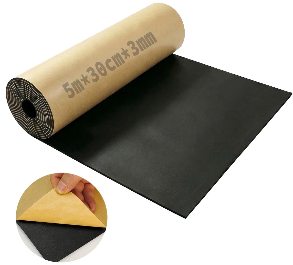 Dailygoods - Zelfklevende Neopreen Foam - Zwart Schuim voor Vloeren en Wanden